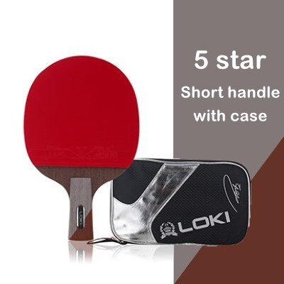 Loki 5/6/7 estrela raquete de ping pong profissional ofensiva lâmina carbono raquete de tênis mesa bat paddle com ittf aprovado borracha: 5 Star CS