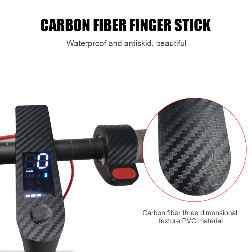 2pcs Carbon Fiber Accelerator Sticker Display Waterproof Protective Film Decals for M365 1S PRO PRO 2 Scooter