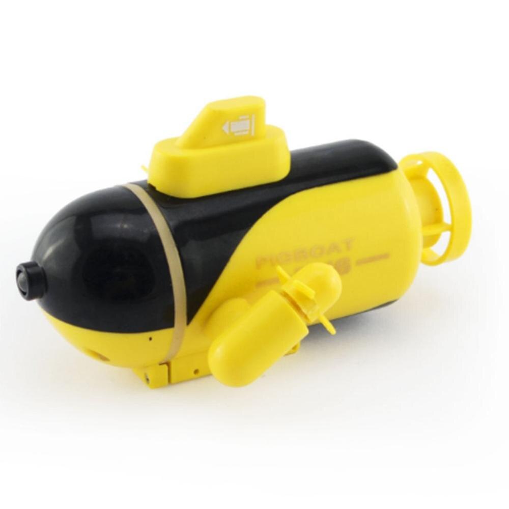 Mini Radio Racing RC Submarine Remote Control Boat Toy With LED Light Light RC Toy Colors Waterproof Model Toy: Yellow