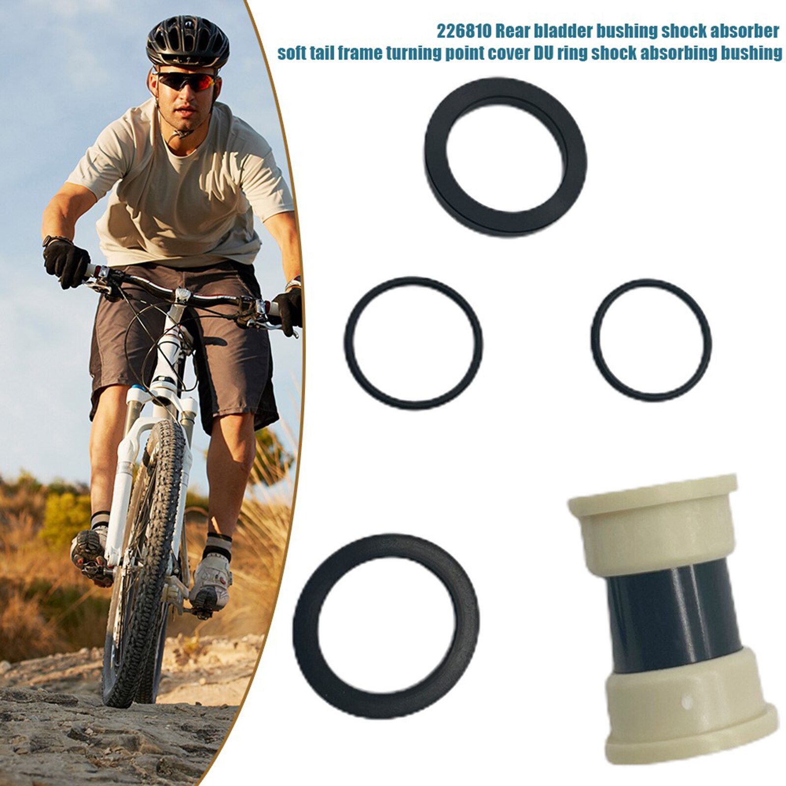 Bague d&#39;amortisseur de vélo vtt, Tube de matériel de montage de vélo 6mm 8mm 10mm