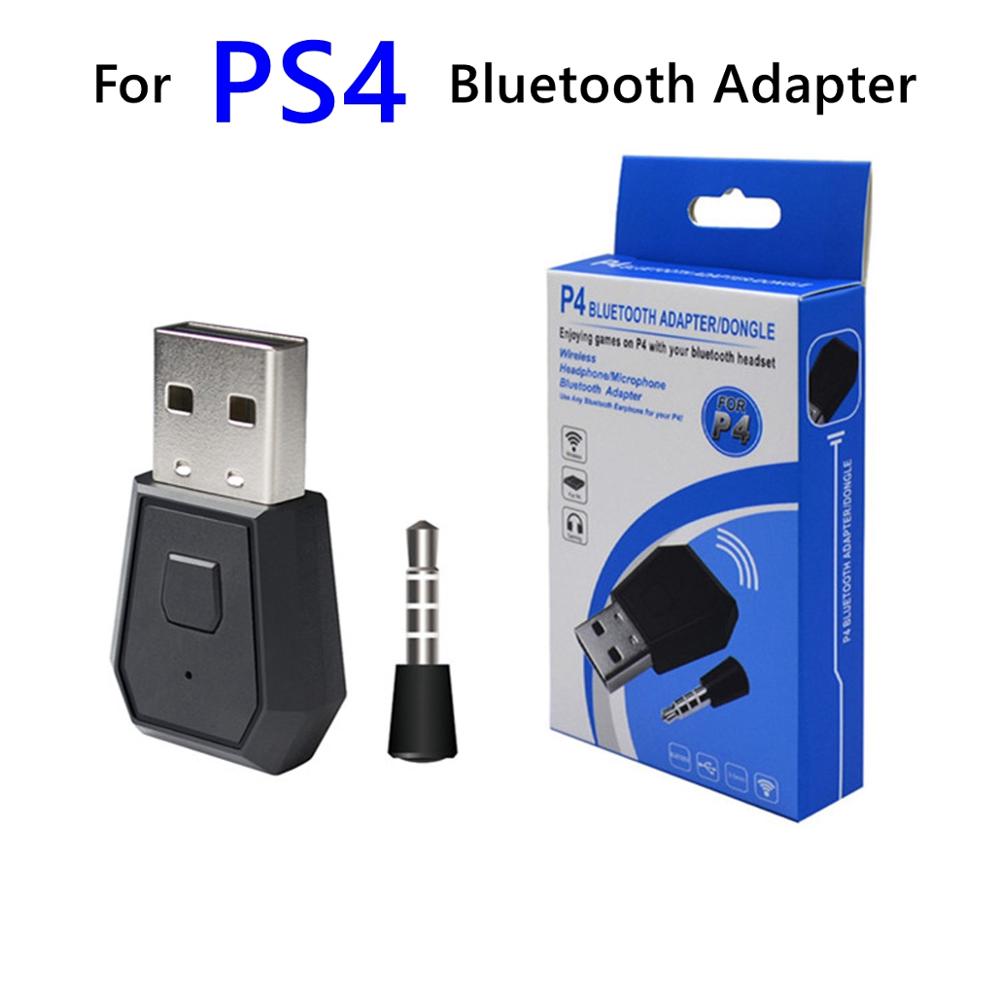 Foldbart tv bluetooth trådløs hovedtelefon med mikrofon stereo gaming headset gamer piger musik hjelme til pc tablet telefon  ps4: Ps4 adapter