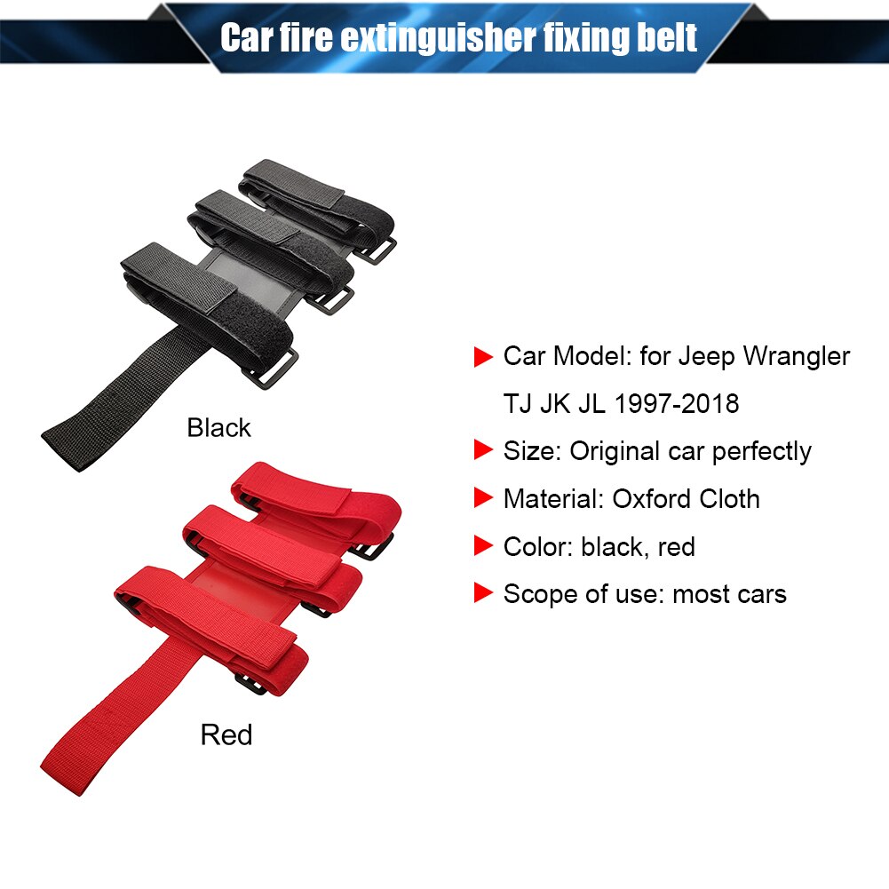 Verstelbare Brandblusser Houder Auto Brandblusser Mount Strap Auto Roll Bar Vaste Voor Jeep Wrangler Tj Jk Jl 97-18