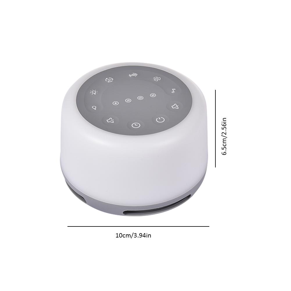 Hvid støjmaskine sove bærbar automatisk lydmaskine med hvidt lys til babyens afslapning