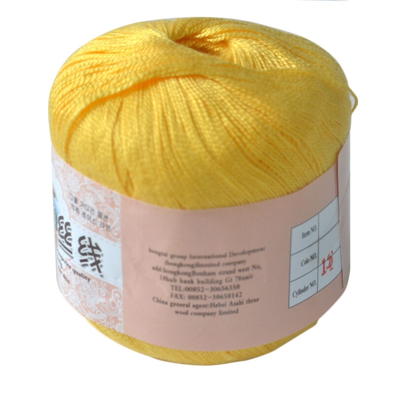 50g/ball Crochet Cotton Yarn 2 ply Middle Thin 0.8mm Lace Cotton Yarn Hand-knitting Yarn Machine Knitting Crochet Threads