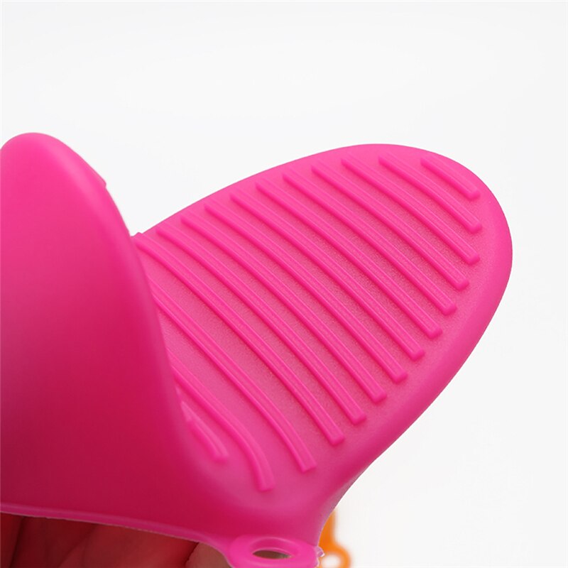 32g køkkensilikone varmebestandige handsker clips tallerkenholder skridsikre ovnhandsker luffer grydelapper bbq handske fingerbeskytter