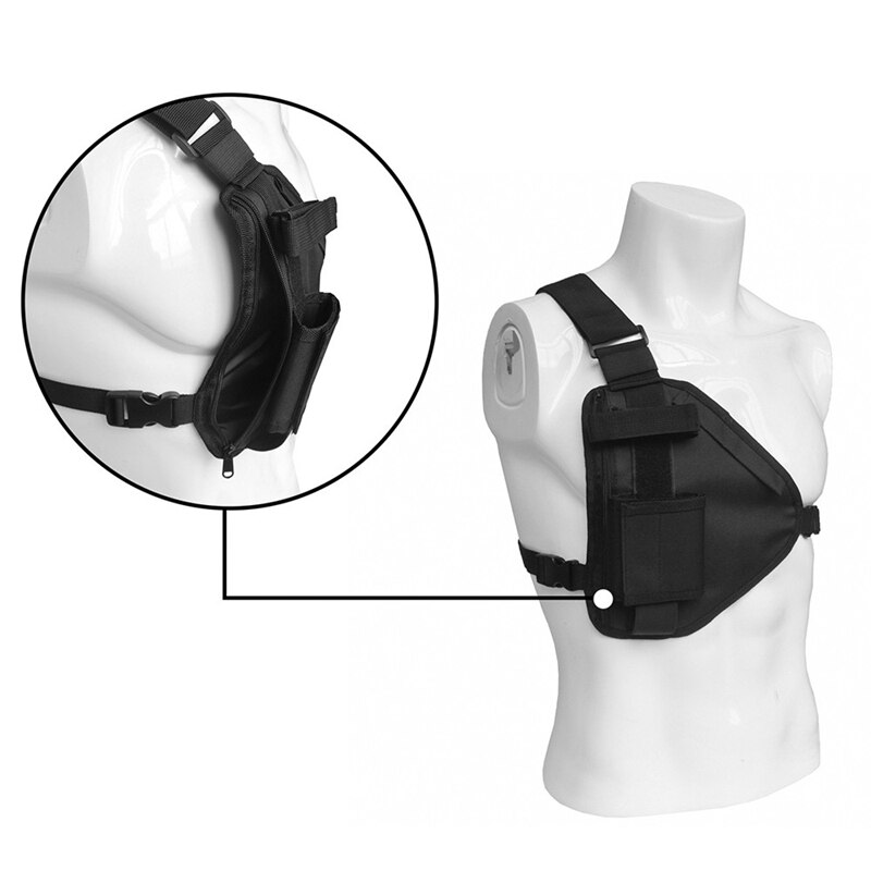 Chest rig 600d oxford stoffen borsttas, portofoon-borsttas, draadloze handgedragen zoek- en reddingsradio, borsttas