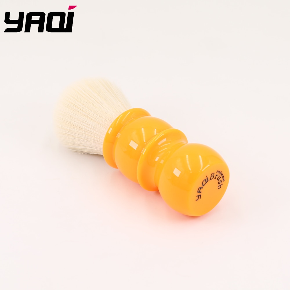 Yaqi 22mm Soft Cashmere Synthetic Hair Orange Handle Shaving Brushes