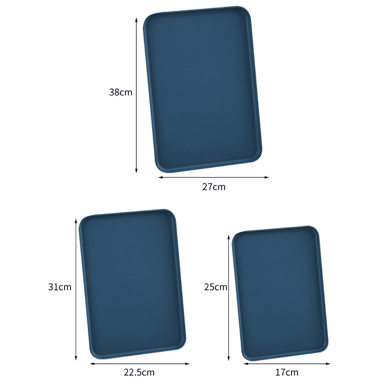 Plastic Tray Rectangular Tray Wheat Straw Eco-friendly Bread Pan Plastic Storage Tray Cup Food Kitchen Organizer Supplies