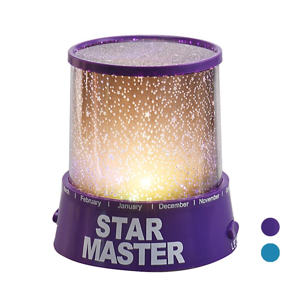 LED Galaxy Projector Ocean Wave Night Light Romantic Cosmos Star Master LED Projector Lamp Night Light Purple Bedroom Lamp