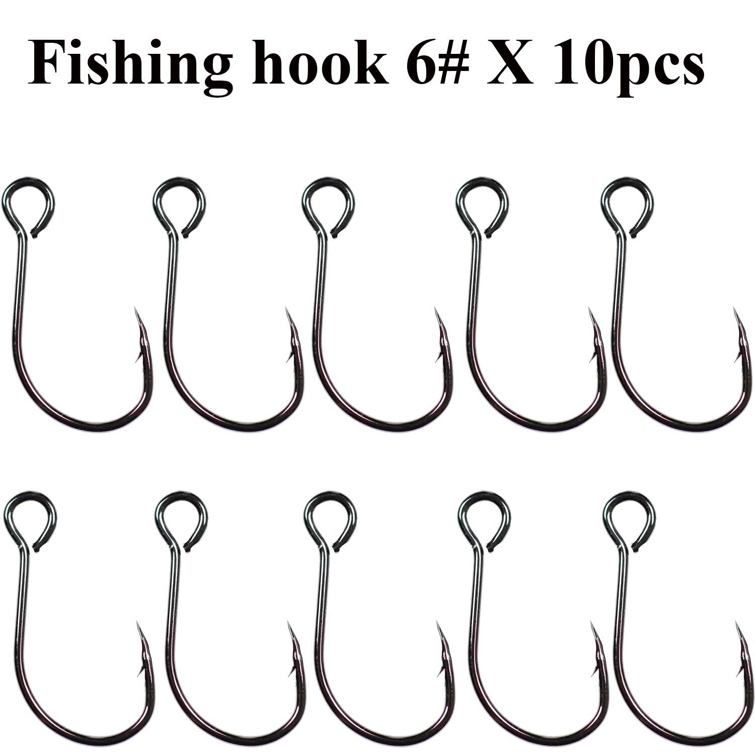 10pcs Fishing Hooks Set High Carbon Steel Inline Single Hook Jig Barbed Fishhook Fishing Tackle Accessories assist hooks for jig: Yellow