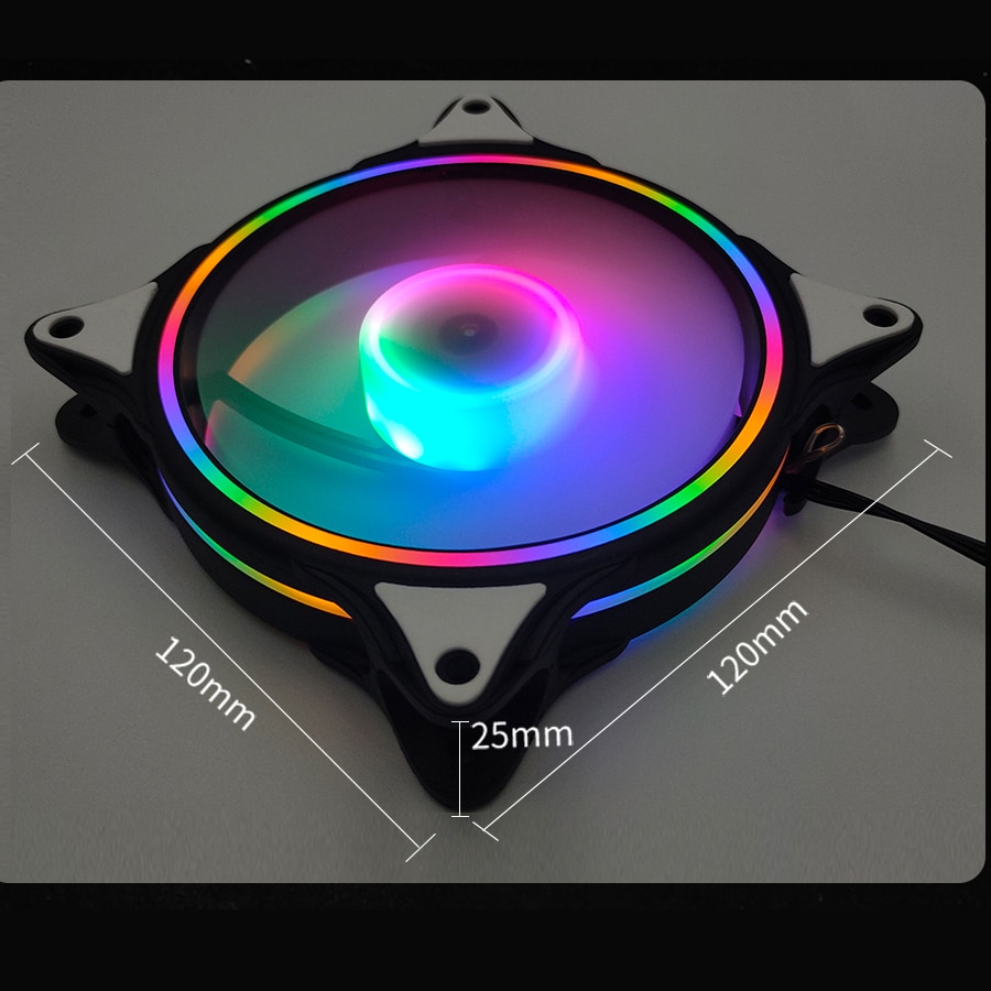 Kllisre Led Case Fan 120Mm Fans Stille Glijlager 4pin Desktop Pc Fan Computer Cooling Cooler Cpu Koelers Radiatoren