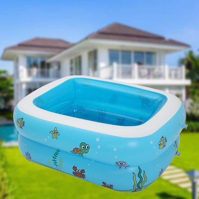 Baby Piscina Bad Pool Bebe Thuisgebruik Peuterbad Opblaasbaar Zwembad Voor Peuter Kids: L1.1m W0.9m H0.4m