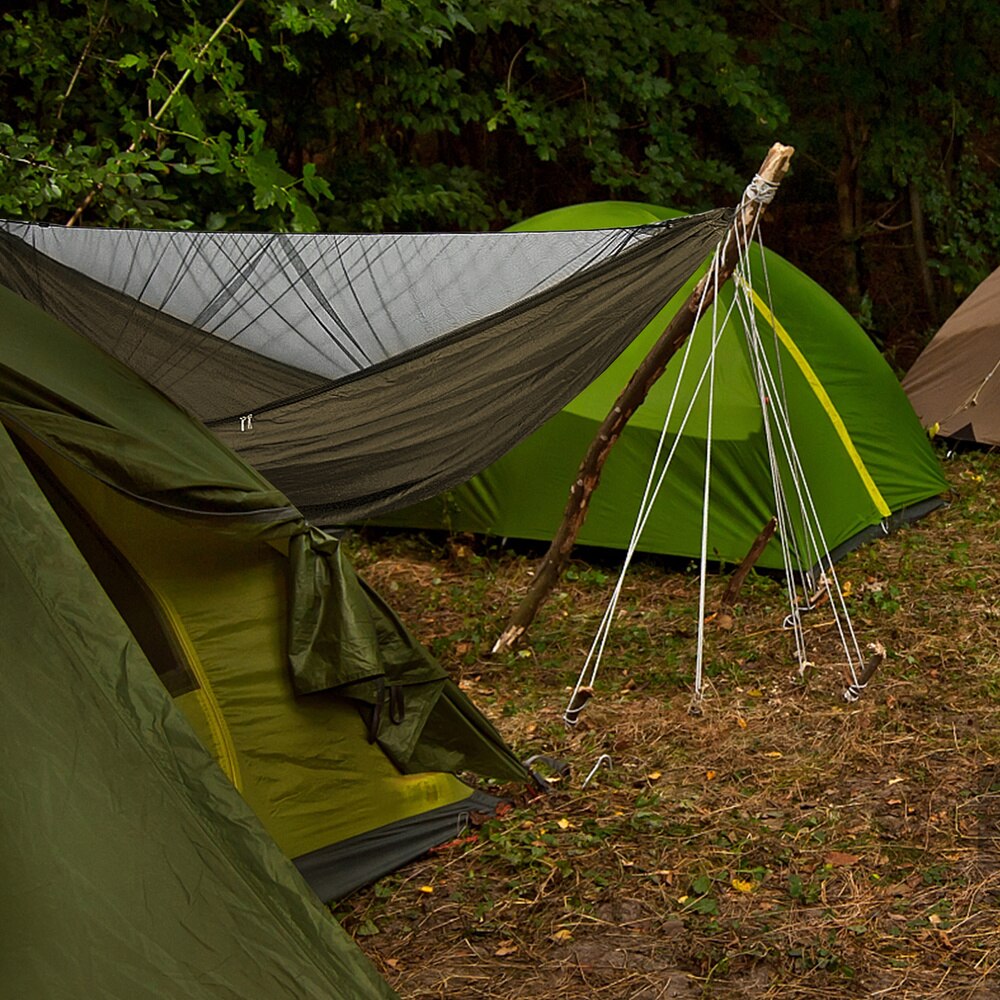 1 Set Tent with Awning Novel Sturdy Strong Durable Sunshade Camping Supplies Waterproof Canopy