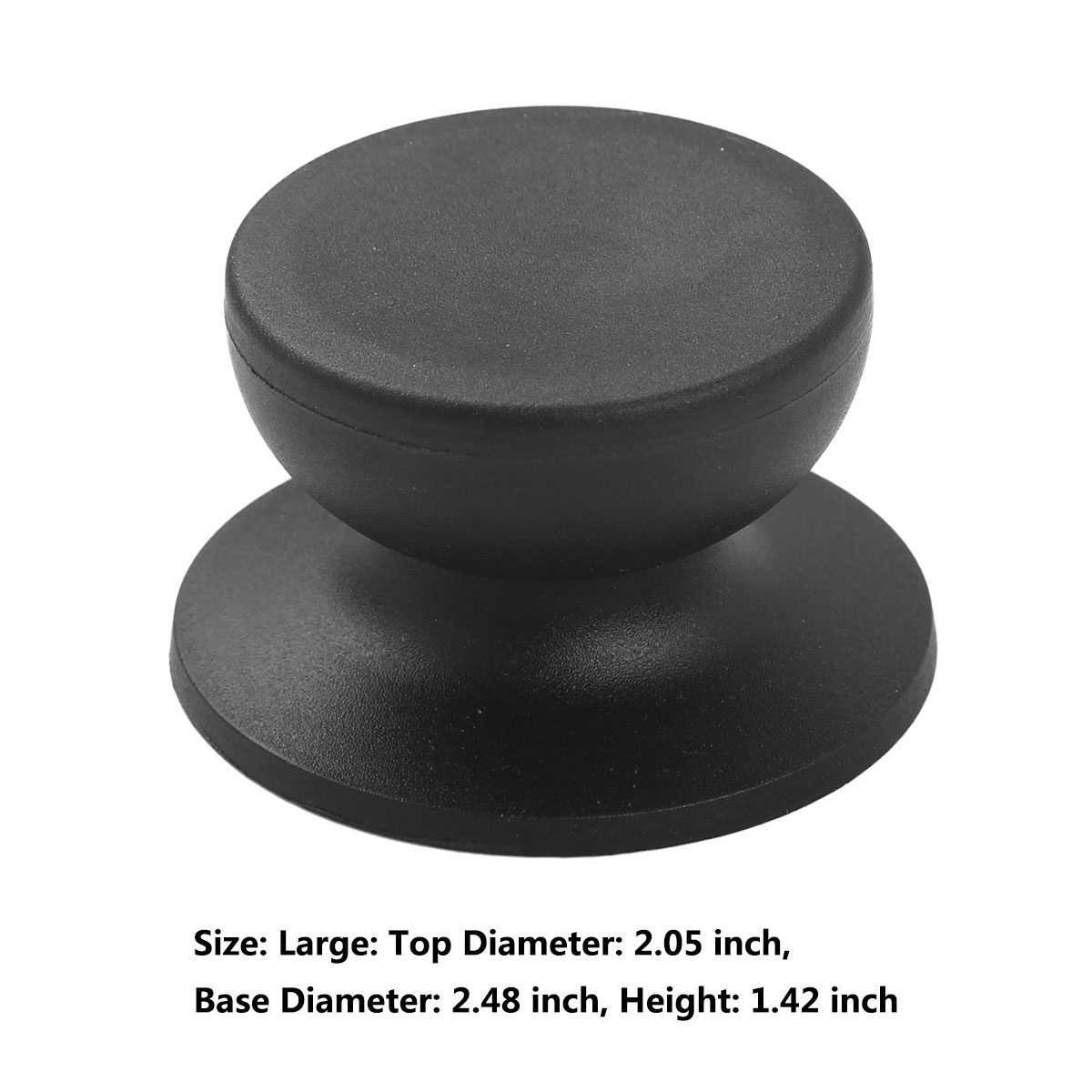 2/4 Sets Kitchen Grips Universal Cookware 6mm Holes Lids Knob Handle Cooking Pot Pan Replacement Knobs with Screw Rubber Gasket: Black Large 4 Sets