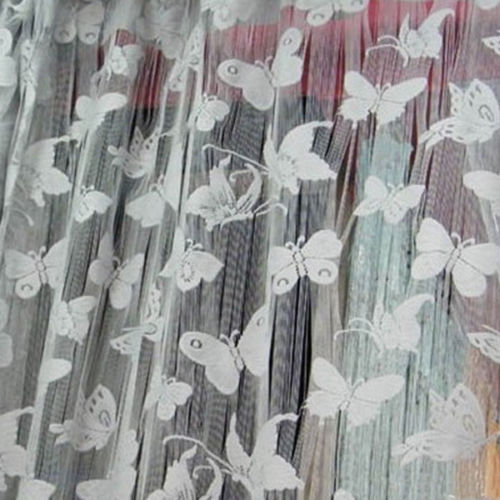 1 Piece Lace Net Curtain Butterfly String Room Window Tassel Panel Decor UK: B