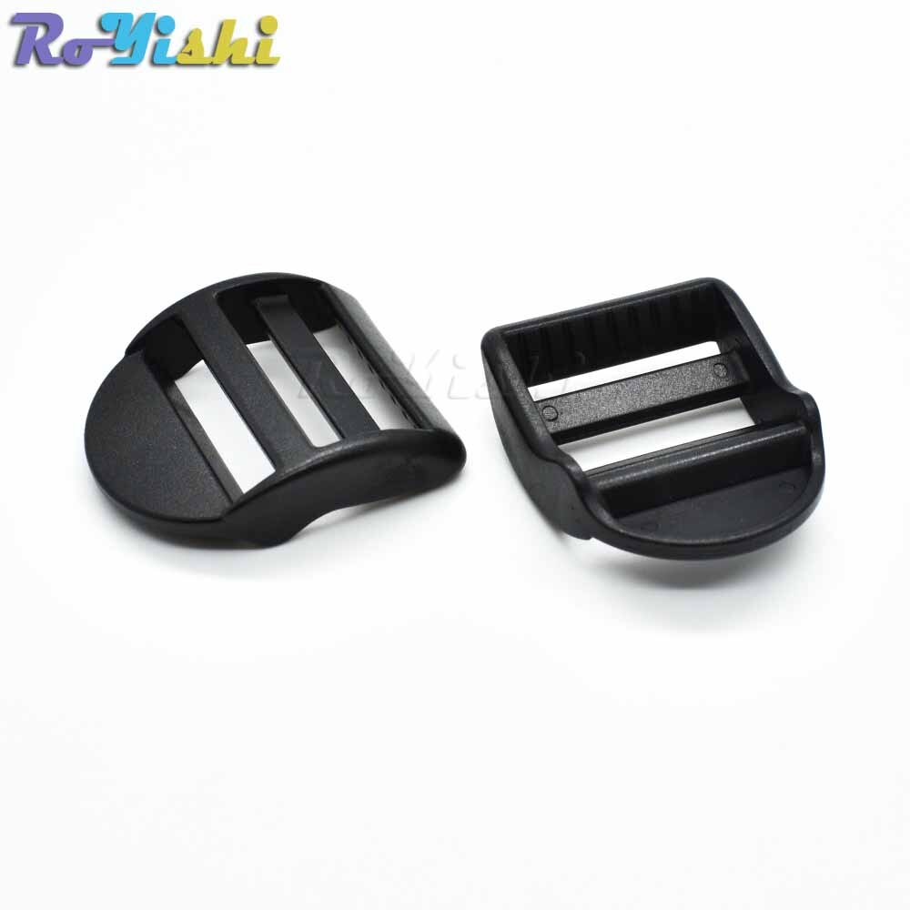 10 st/förpackning plast stege lås reglage spännen ryggsäck band svart band 20mm 25mm 32mm 38mm 50mm