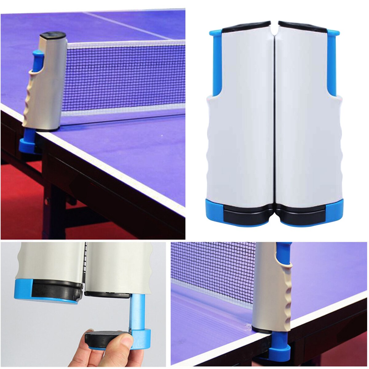 1,7 M malla Net para tenis de mesa Rack PE portátil retráctil extensible de Ping Pong de malla soporte formación competencia Accesorios