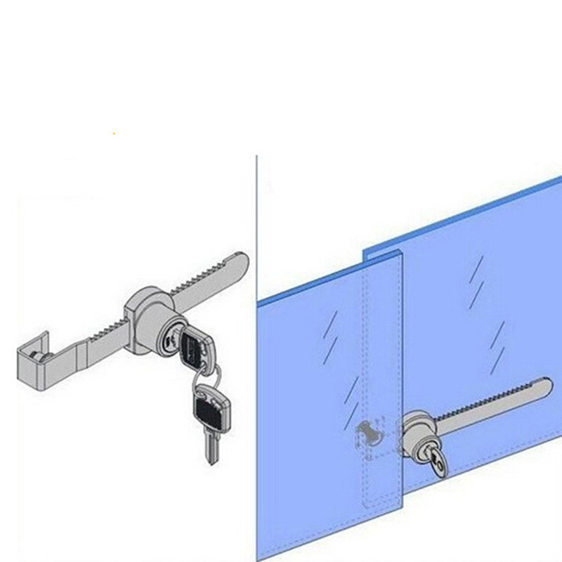 Same Key Sliding Window Glass Cabinet Lock with Ke... – Grandado