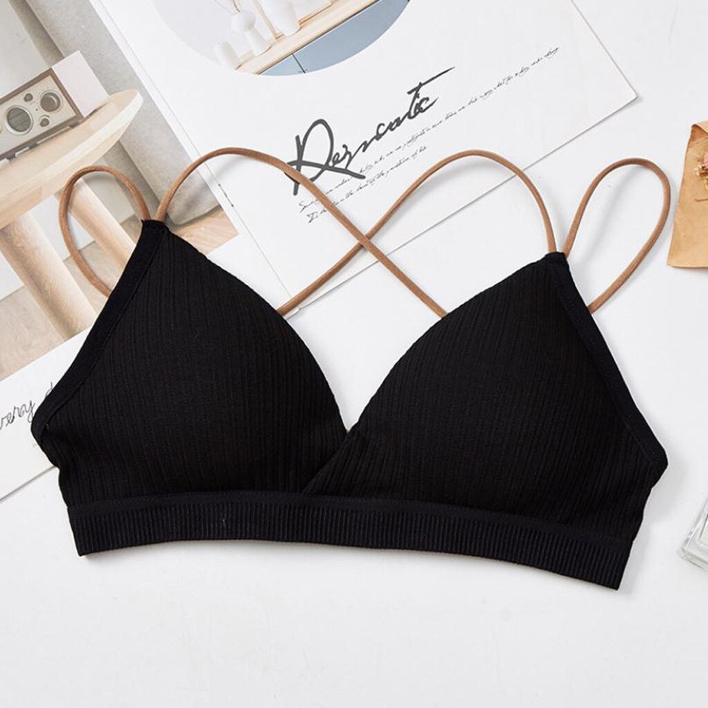 Women Lace No Steel Ring Sports Bra Beauty Back Wrapped Chest Comfortable Brassiere Stretch Triangle Cup Chen Padded Underwear