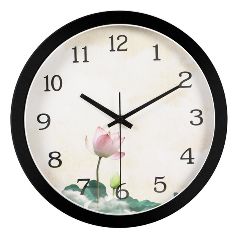 Chinese Style Wall Clock Led Glowing Intelligent Sound Control Mute Clocks: 10