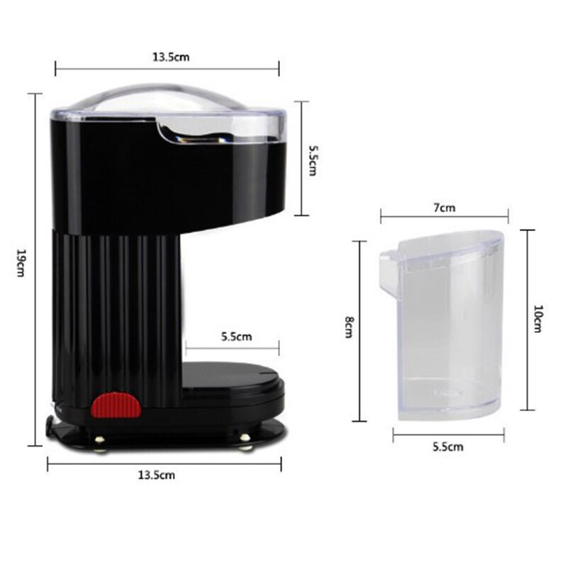 Multifunktionel elektrisk kaffekværn i rustfrit stål mini elektrisk kaffemaskine eller bønnekværn sort