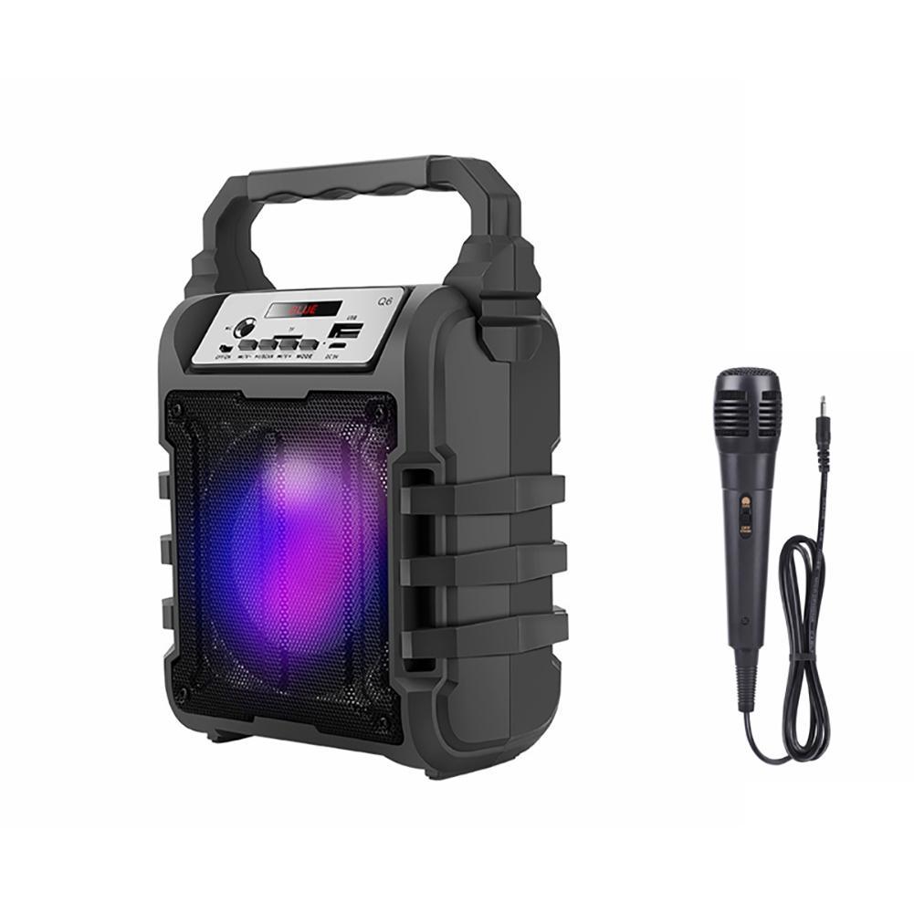 Portable Bluetooth Speaker TF AUX FM Radio Stereo Subwoofer with Microphone