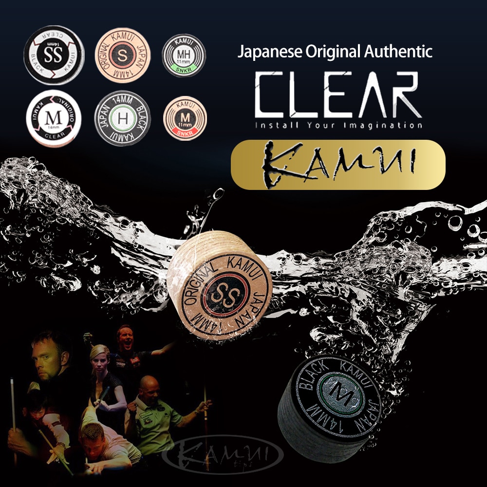 Pointe de billard originale japonaise KAMUI, 11mm/14mm, 6/8 couches H/M/S/SS, 1 pièce, accessoires de billard