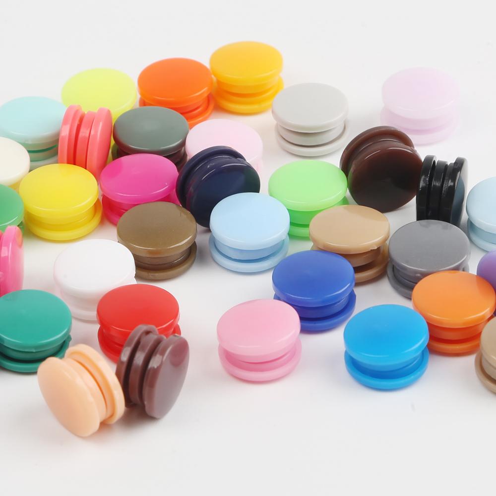 Lowest Price 50 Sets Baby Resin Snap Buttons T5 12mm Plastic Snaps Clothing Accessories Press Stud Fasteners Clips Scrapbooking