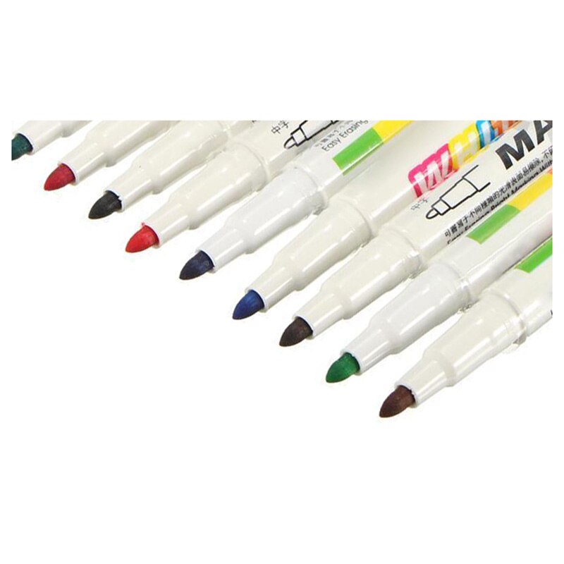 12 kleuren White board Marker Pen White Board kinderen Briefpapier Droog Uitwisbare Pen