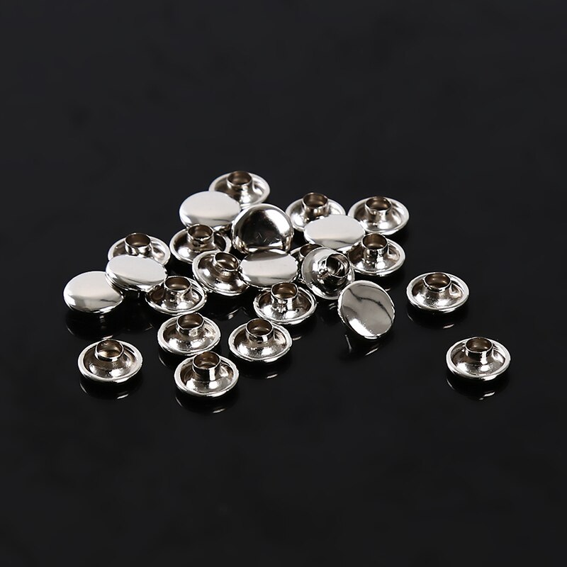 Antiek zilver ijzer 50 sets dubbelzijdige klinknagels puur koperen klinknagelset doe-het-zelf kleding naaien stof kledingstuk