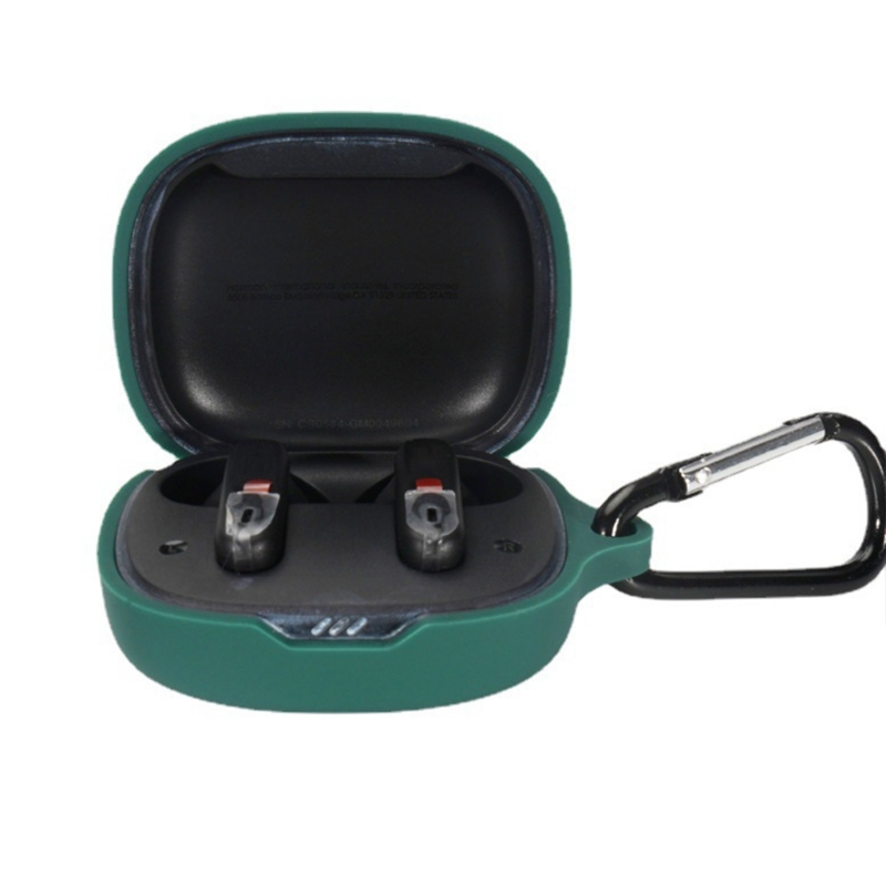Compatible for JBL Wave Flex Headphone Cover-Shockproof Anti-scratch Protective Sleeve Washable Housing Dustproof Shells: dark green