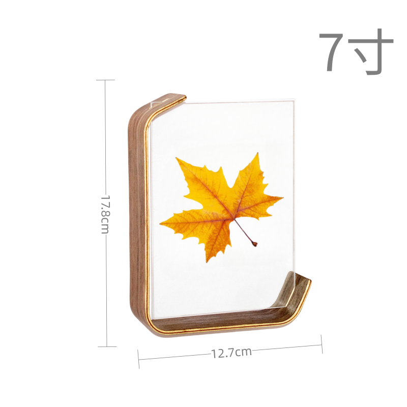 Marco de fotos transparente acrílico , marco de fotos de 6/7/8 pulgadas, tablero de exhibición de colección de sellos personalizados, decoración de escritorio para fotos: Borgoña