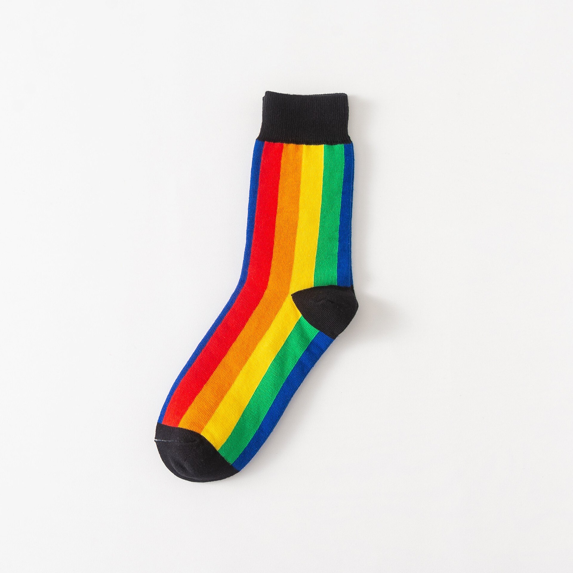 Japanese Cute Rainbow Funny Socks Striped Zebra Rhombus Socks Women Animal Harajuku Women's Socks Interesting Sox: D