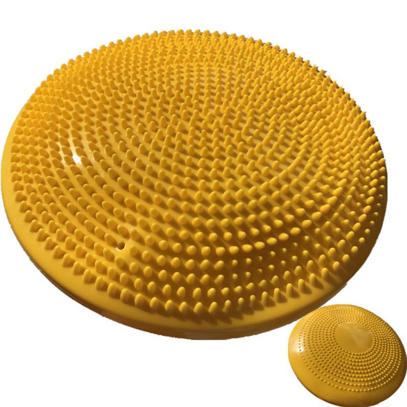 Yoga massage pude oppustelig balance pude wobble board med gratis pumpe fortykkelse anti-optøjer elastisk halvkugle ankelpude