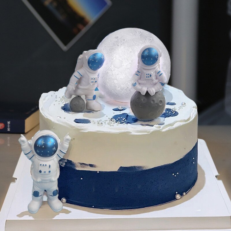 Universo stelle razzo astronauta luna buon compleanno lettera decorazione Cake Topper Dessert per la festa dei bambini regali adorabili per bambini