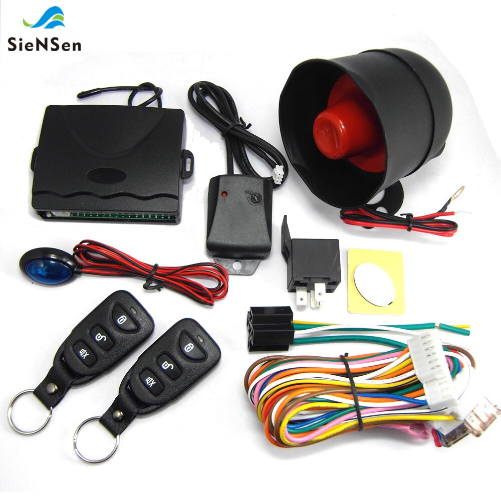 SieNSen 1 Set Car Vehicle Protection Alarm Security Warning System Entry Keyless Siren +2 RF Remotes M802B: M802B-8113