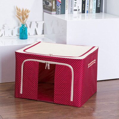 Clothes Organizer Storage Box Finishing Wardrobe Toy Storage Cabinet Oxford Fabric Foldable Quilt Car Trunk Organizer Pet House: Wine Red / 22L