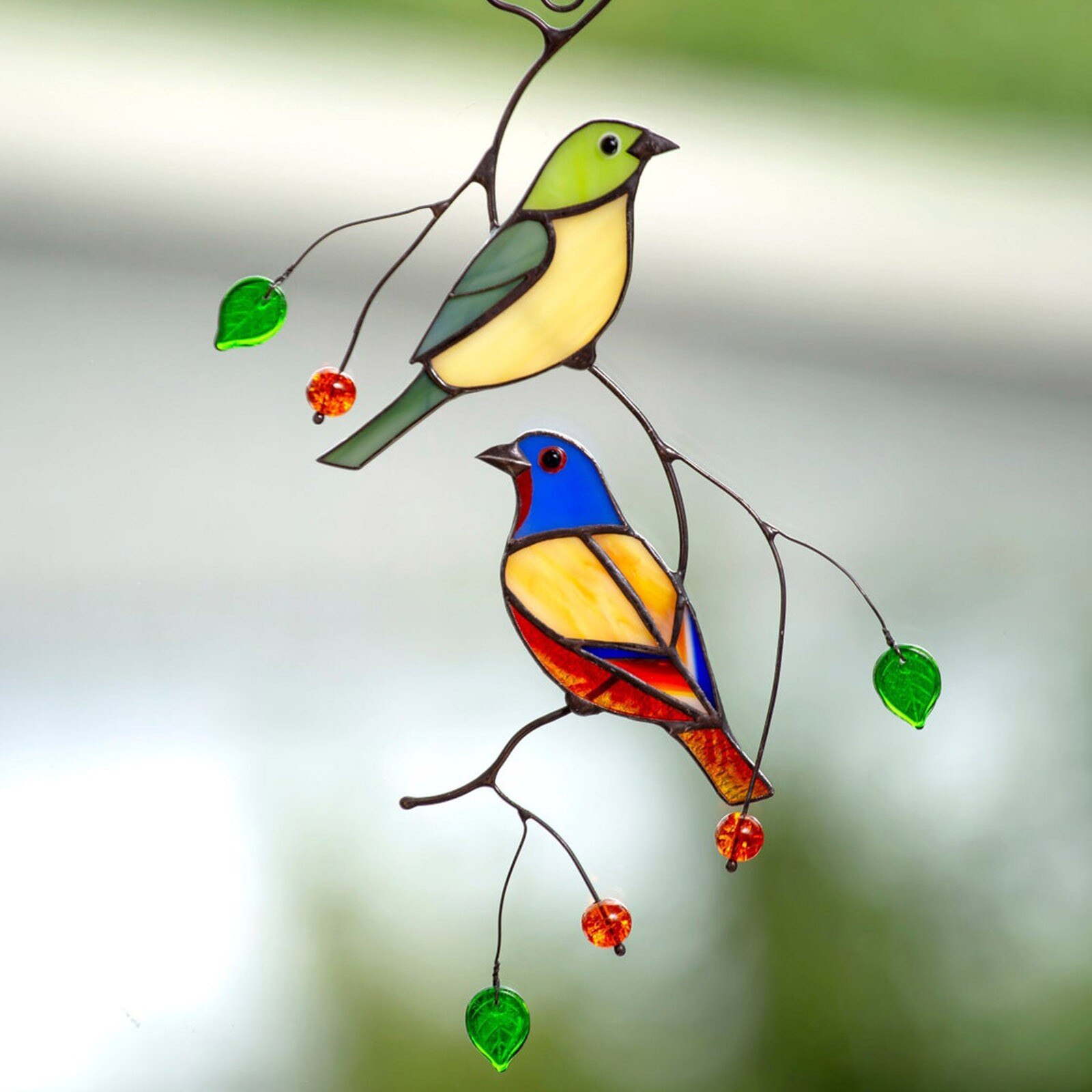 30# Acrylic Bird Wall Hanging Decor Indoor Wall Art Sculpture Animal Hanging Window Decoration Festivals Accessories