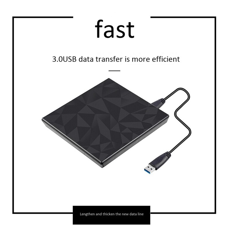 Externe Cd Dvd Drive Dvd Speler Usb 3.0 Ultra Dunne Optische Drive Voor Laptop Mac Desktop Venster 10 8 7 xp