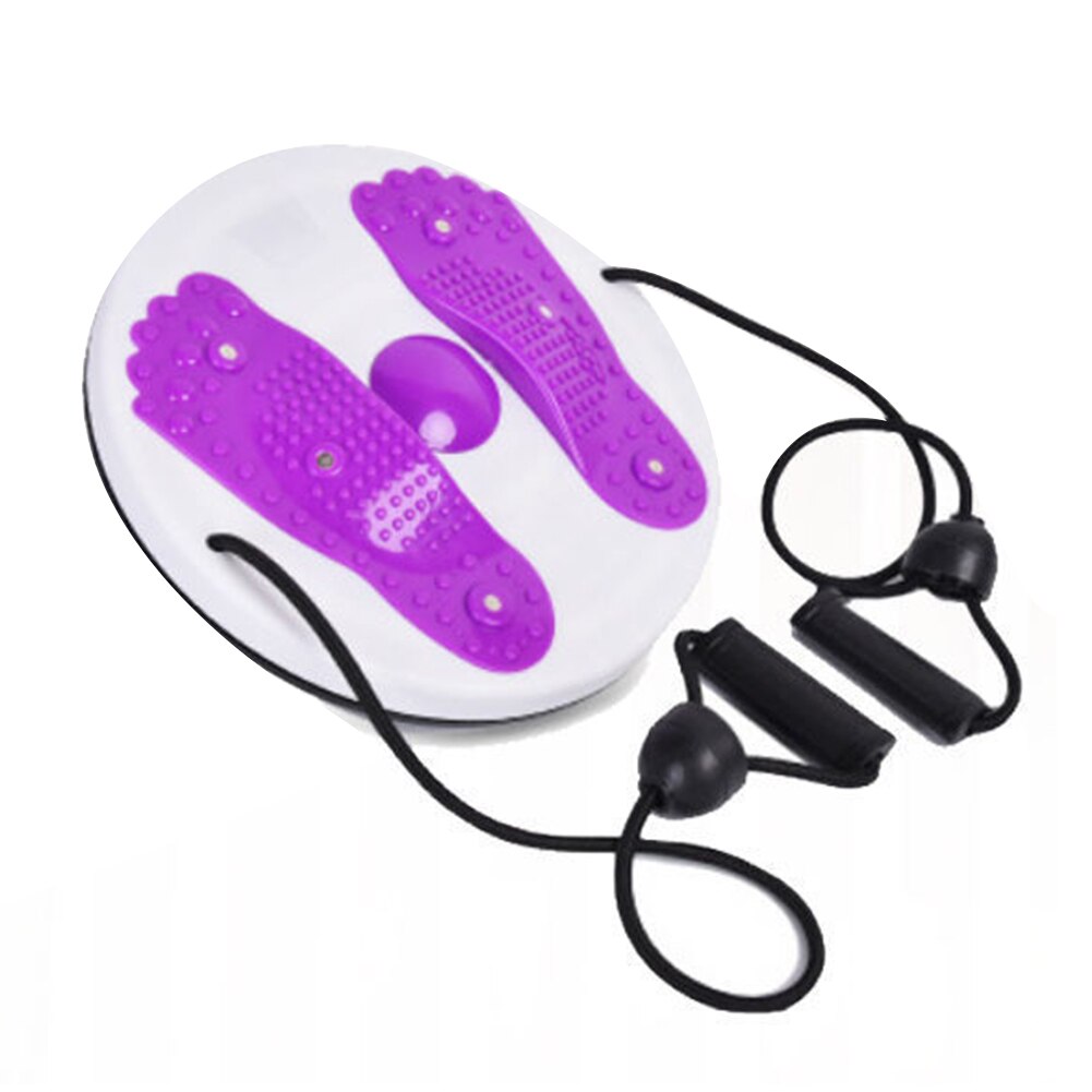 Yoga placa Twister giro con resistencia cuerda adelgazar vientre piernas Fitness cintura Ejercicio de equilibrio cuerpo edificio equipar: Purple