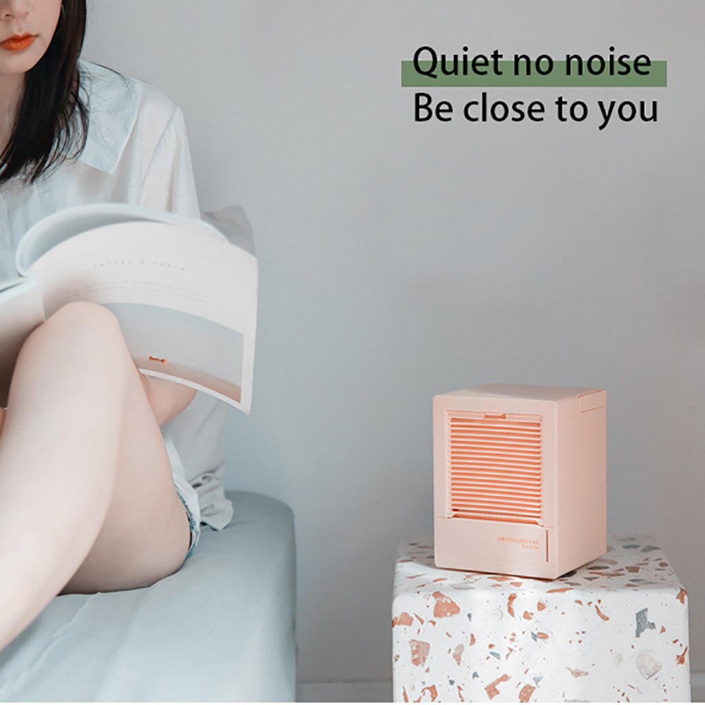 Mini Home Air Conditioner Portable Air Conditioning LED Air Cooler Fan Humidifier Space Purifies Air Cooling Fan #z