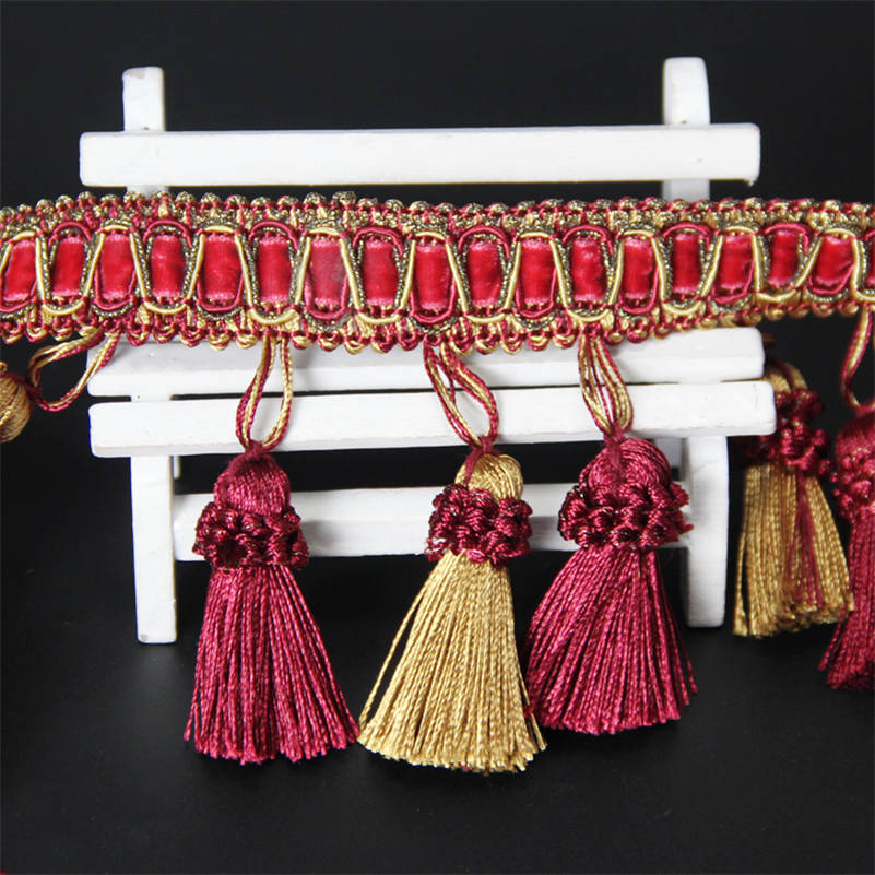 Bordo per tende da 1 metro, finiture per cucire, nappe, frange, tappezzeria, decorazione per cuscino fai da te: Pistola In Metallo