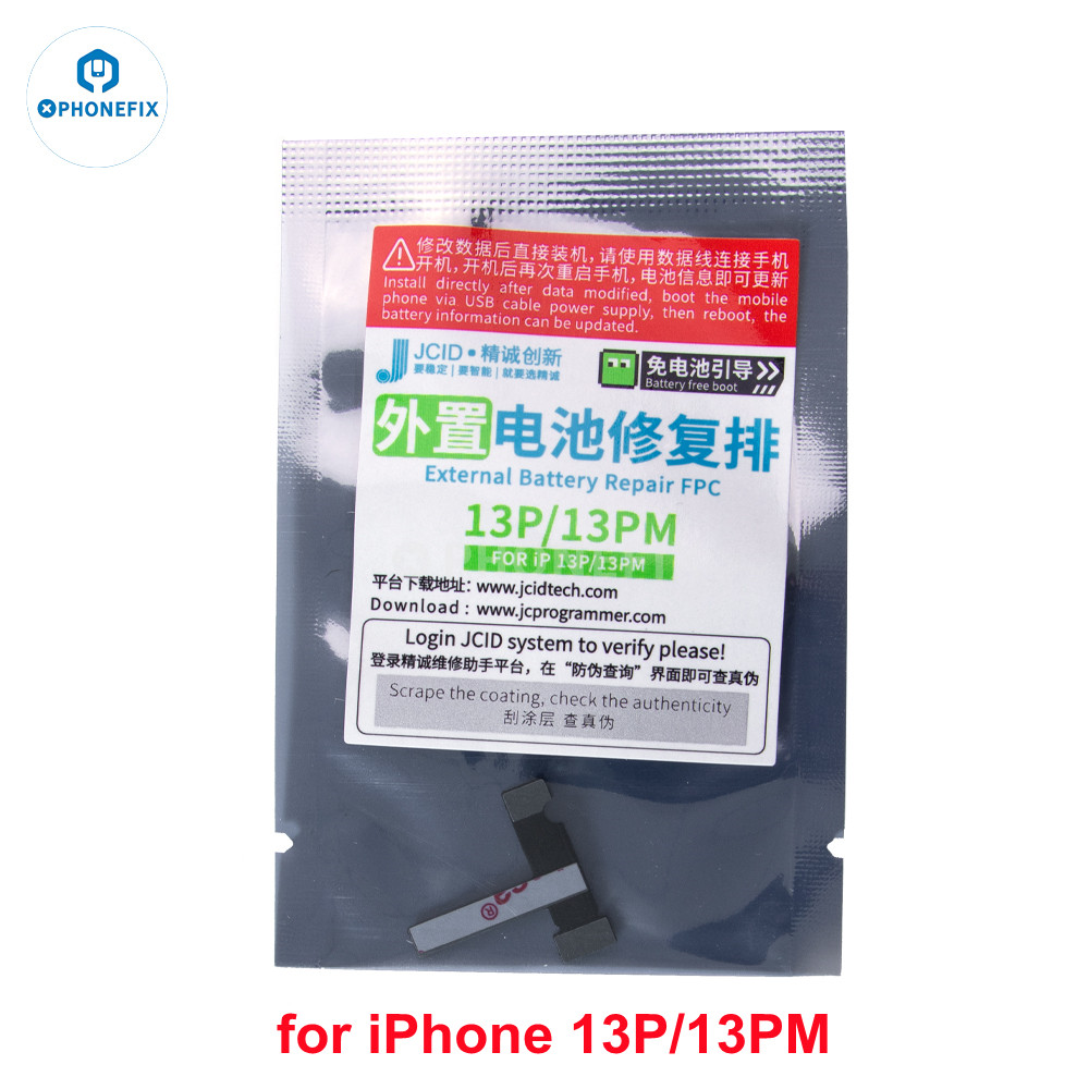 JCID JC reparación de batería Original Flex para iPhone 11 12 13 14 15 16PM quitar advertencia batería etiqueta externa reparación de repuesto flexible: Verde, púrpura