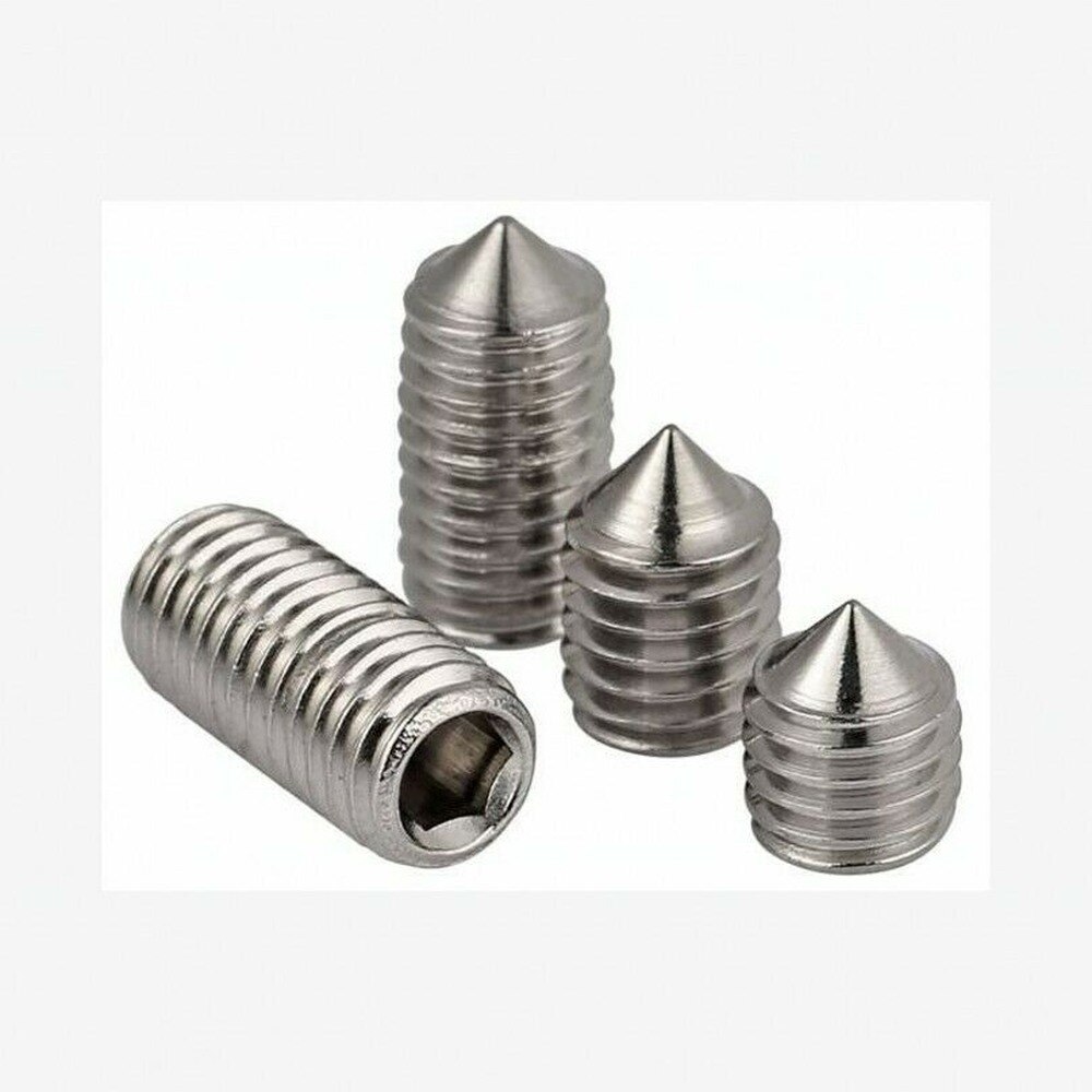 M4 316 stainless steel tapered end set screw / hexagon socket headless screw