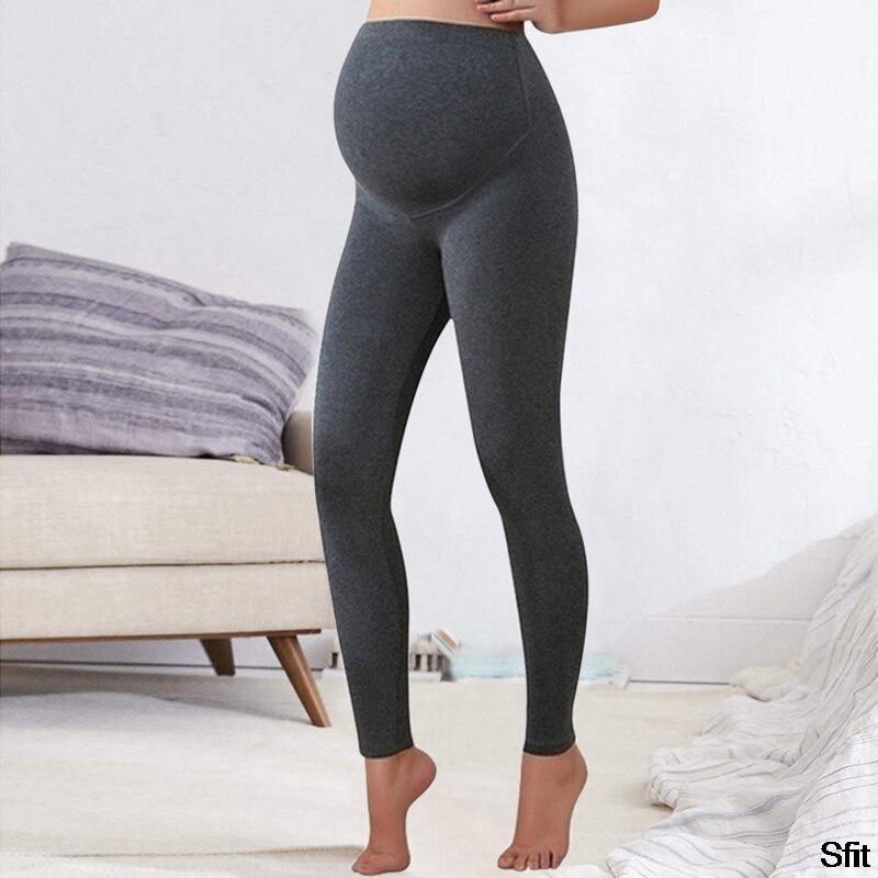 SFIT Women's Yoga Lounge Sweat Pants Everyday Maternity Belly Support Leggings High Wasit Gym Leggings Pregnant