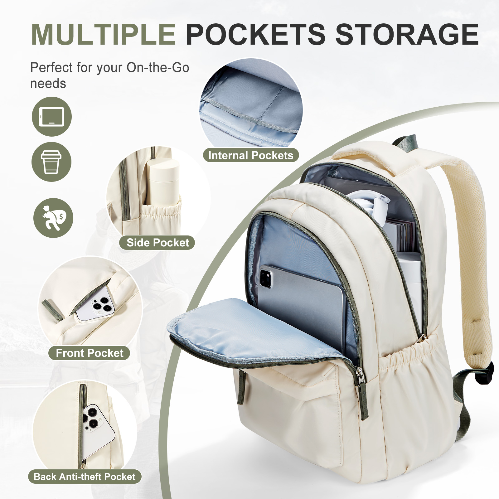 Mochila sencilla de viaje para mujer, bolso de hombro para adolescentes, mochila escolar de viaje de negocios, bolso para ordenador portátil, paquete al aire libre, nueva