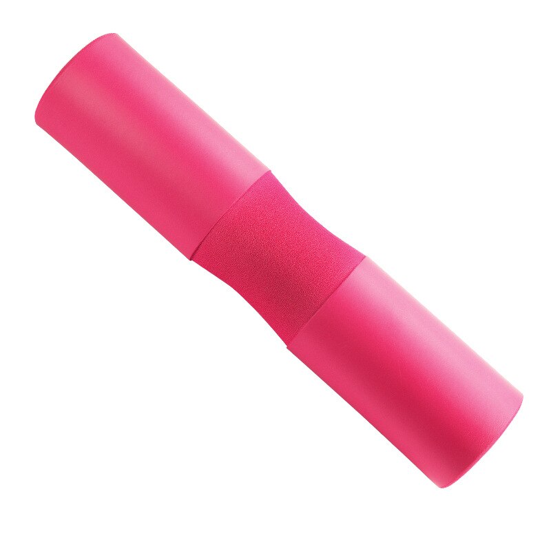 Almohadilla para sentadillas, mancuerna con correas de fijación, Protector para cuello y hombros, equipo de gimnasio para culturismo, levantamiento de pesas: plum