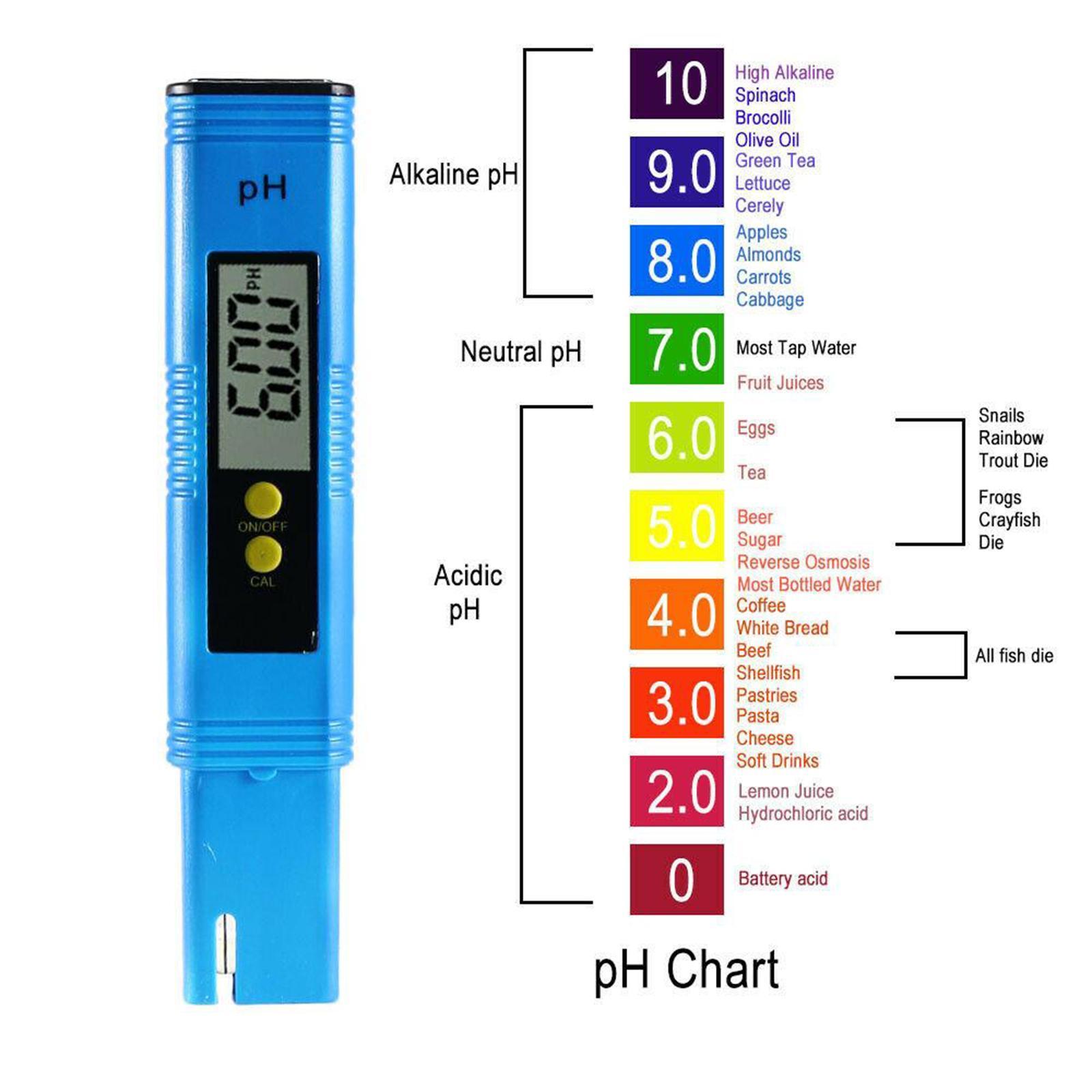 Portable PH Meter Digital PH Pen for Drinking Water Pool Aquarium