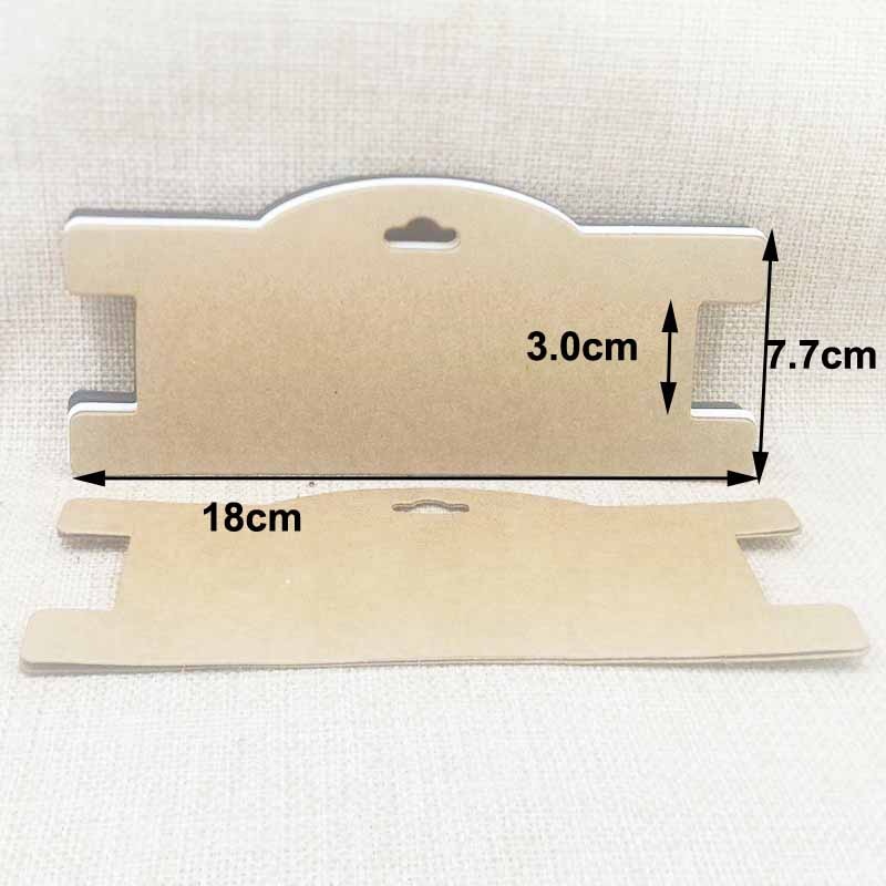 ZerongE jewelry DIY kraft/white/black DIY Chocker Necklace Card 3x7&#39;&#39; headband accessories packing display card 50pcs per lot: 17.8x7.6kraft