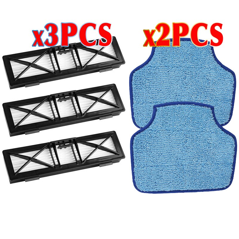 Kit d'accessoires pour aspirateur Robot Neato Botvac, série D D3 D5 D75 D80 D85, ensemble d'accessoires, brosse principale, filtres Hepa Sid: 5PCS-LOT